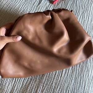 Brown clutch purse